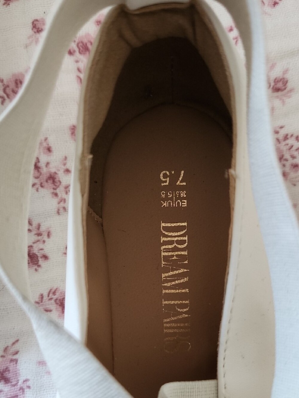 Dream Pairs Cream Ballet Strap Flats - Picture 2 of 3